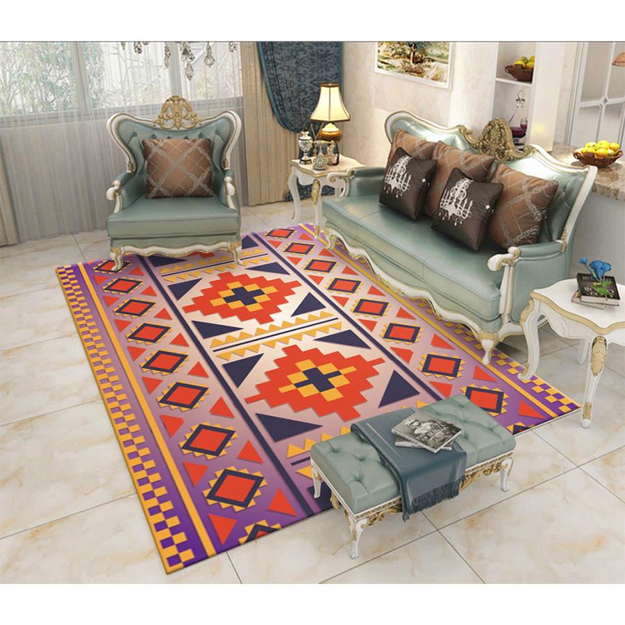 Modern dark blue square Geometric Carpets Bedside Blanket Area Rug Study Room Rugs Floor Home Decor