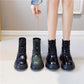 Martin Boots Female Summer and Autumn Cowhide Thick-soled Knight Short Boots British Style Retro Korean Motorcycle Boots