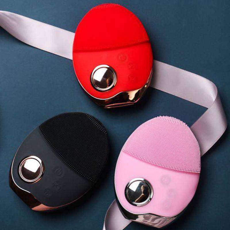 Wireless Charging Facial Cleansing Instrument Electric Cleaning Ultrasonic Vibration Silicone Beauty