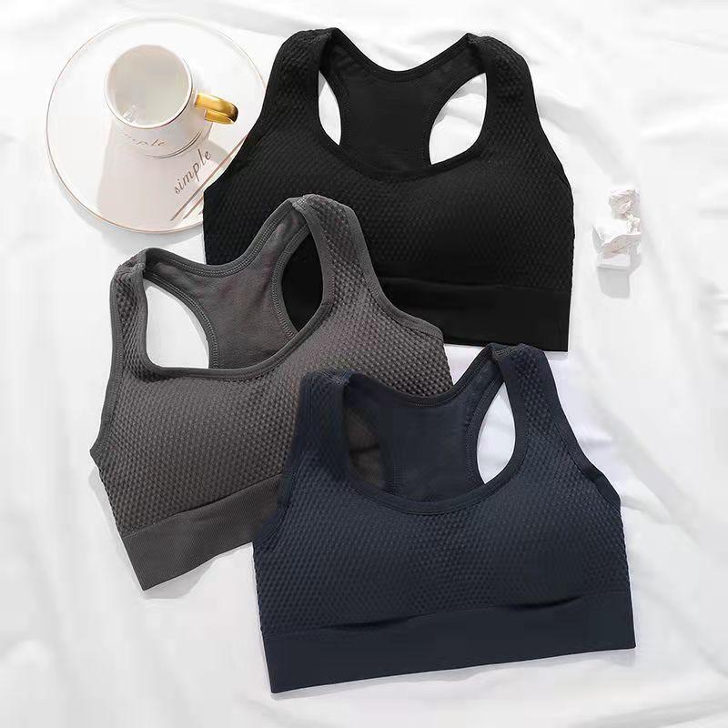 Women's Shockproof Sports Beauty Back Underwear Running Fitness Bra Can Wear Yoga Vest Without Steel Ring Gathering Without Trace Removable Chest Pad