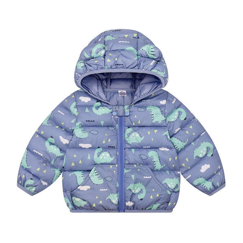 Girls' Warm and Windproof Winter Clothes Down Cartoon Padded Jacket with Velvet Padded Hooded Jacket