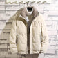 Men's Winter Light Down Jacket Trend Short Lamb Fur Collar White Duck Down Warm Jacket