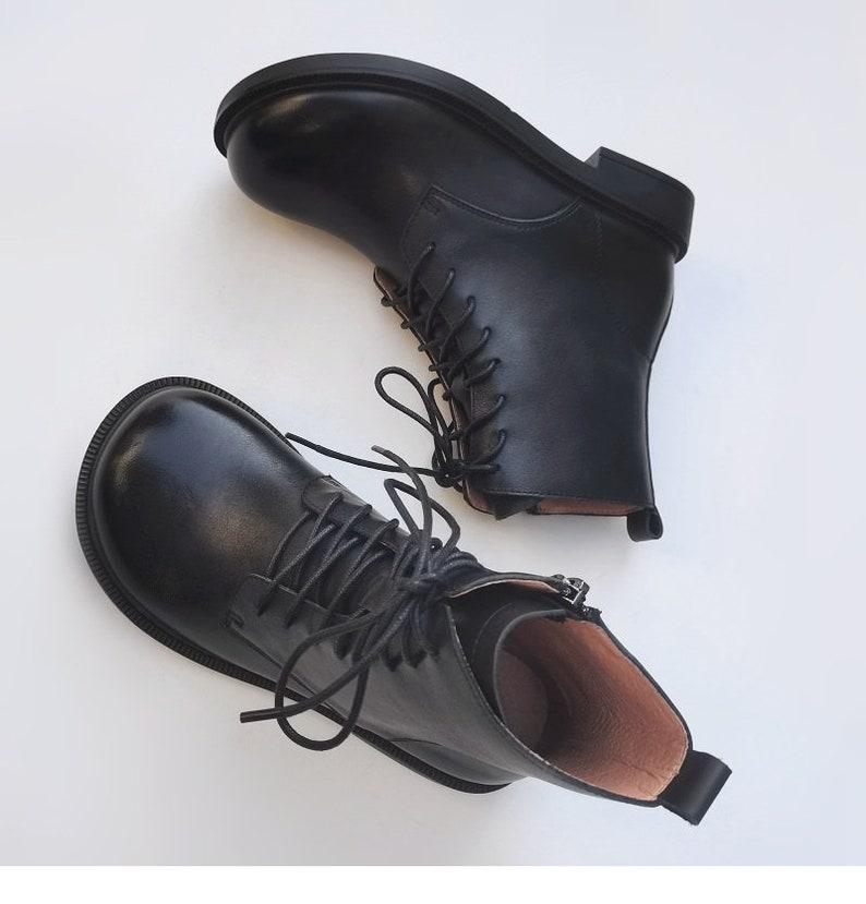 Handmade Women Leather Boots,Oxford Women Flat Shoes, Casual Shoes, Short Boots,Booties,Black Booties,Brown Boots,Winter Boots