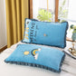 Household Crystal Velvet Thick Quilted Pillowcase Winter Warm Flannel Pillowcase Coral Fluffy Bedding