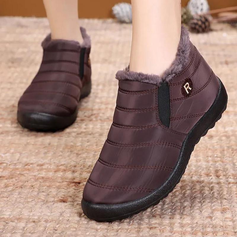 Winter Ladies Waterproof Short Cotton Shoes Cloth Shoes Women's Shoes Plus Velvet Warm Casual Shoes Thick Non-slip Shoes