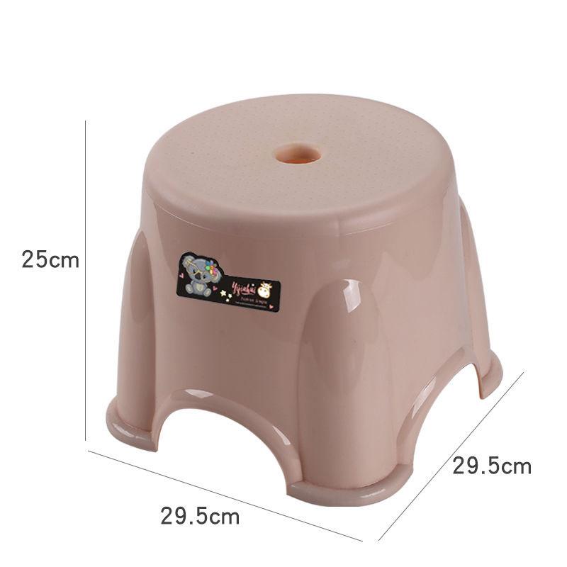 Lightweight Plastic Stool Household Thickened Round Bench Shoe Change Seat Portable Low Stool Stackable