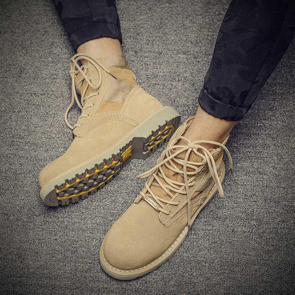 Mens Boots Winter Boots British Martin Boots Retro Chelsea Boots Ankle Boots Men's Tooling Shoes