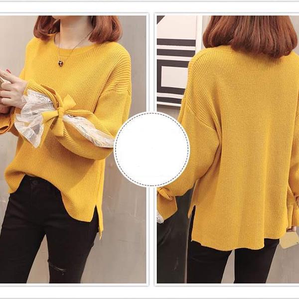 Winter Women's Sweater Korean Style Hedging Loose Lace Ins Super Popular Sweater Jacket
