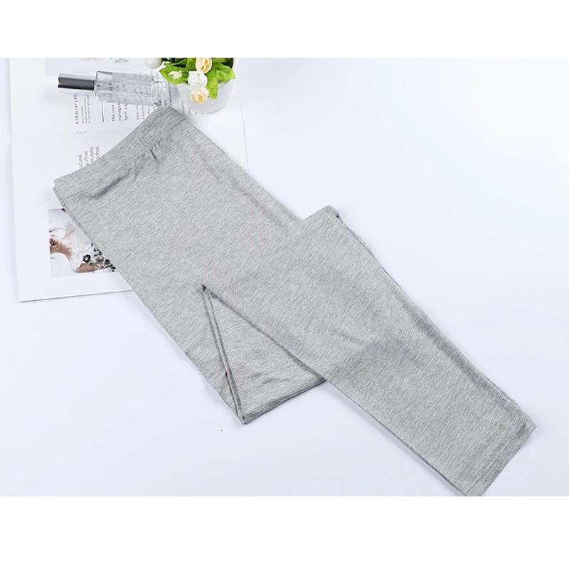 2 Pcs Women's Leggings Spring and Summer Outerrwear Elastic Slimming Cropped Trousers Modal Thin Women's Mid-waist Skinny Trousers Thin and All-match