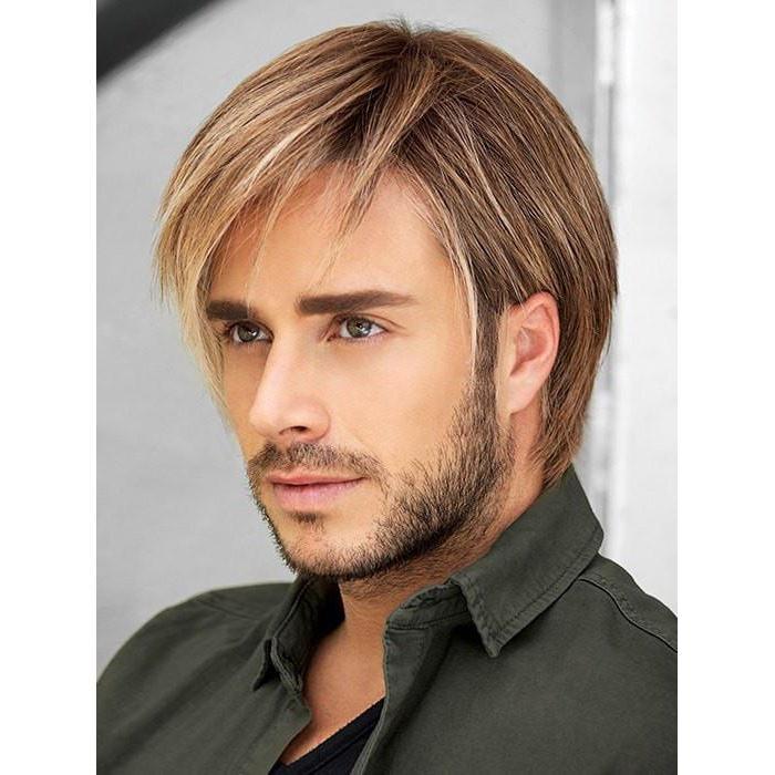 Short Straight Synthetic Men Wig for Male Natural Wigs Brown Color Toupee WIGS