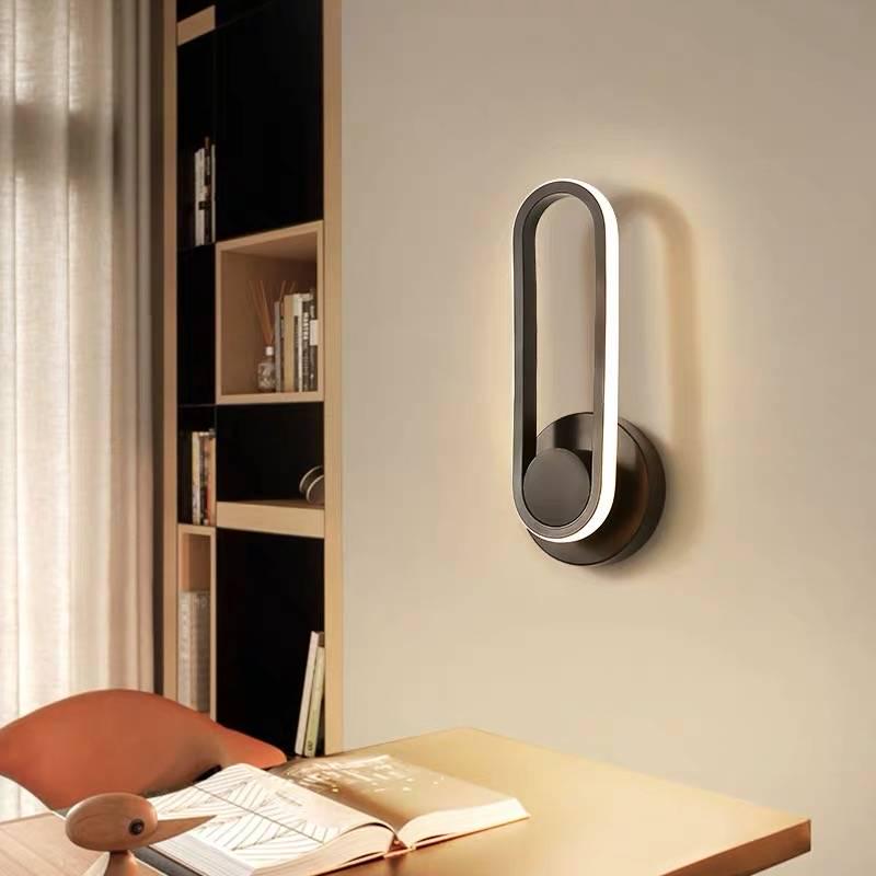 LED wall lamp adjustable bedside lights bedroom staircase study living room rotatable wall lamps