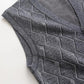 Middle-aged and Elderly Men's Clothing Increase Fat Vest Dad Autumn and Winter Knitted V-neck Loose Cardigan Waistcoat Vest Sweater