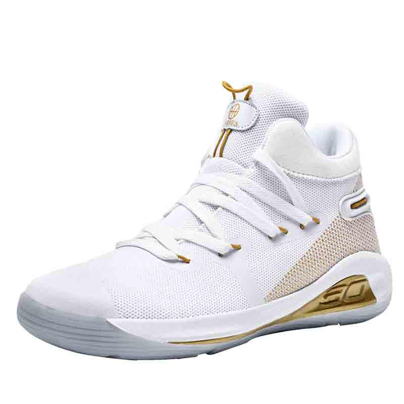High-top basketball shoes men outdoor non-slip sports basketball shoes white black sneakers tennis
