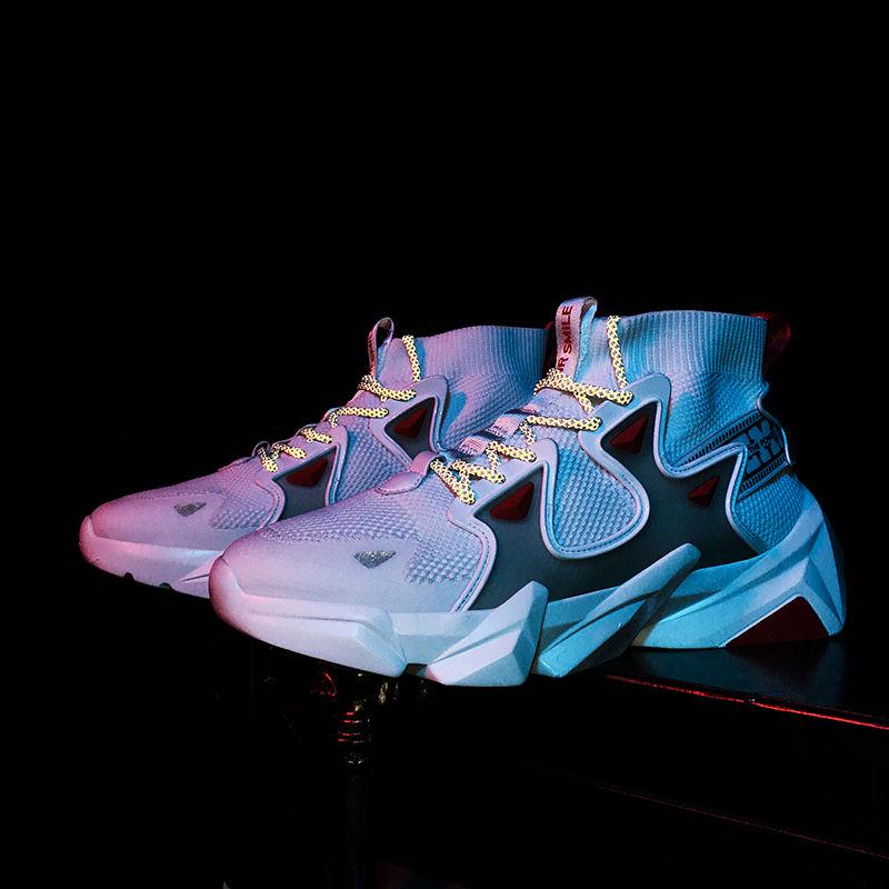 Original Retro Basketball Shoes for Men Air Shock Outdoor Trainers Light Sneakers Young Teenagers High Boots Basket