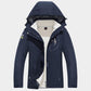 Women's Outdoor Jacket with Detachable Plus Velvet Thickening Two-piece Windproof and Waterproof Ski Jacket Mountain Travel