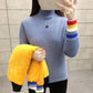 Loose Half High Neck Knitted Bottoming Shirt Thick Warmth Fashion Slim Slim Sexy Female Top