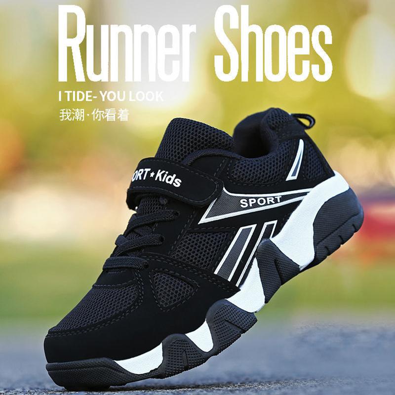 Boys' Sports Shoes for 4-15 Years Old Spring and Autumn Mesh Breathable Non-slip Shoes Children's Casual Shoes Lightweight Student Travel Shoes