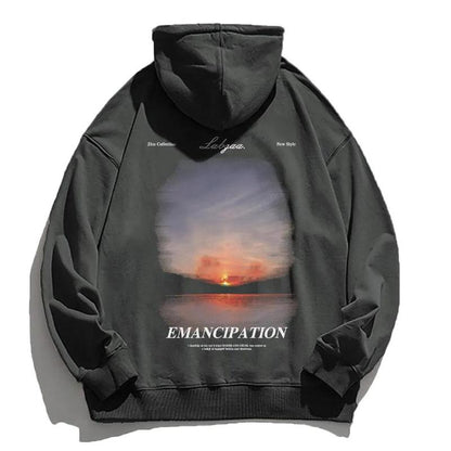 Autumn and Winter Warm and Comfortable Loose Hooded Sweater Men's Casual Long-sleeved Shirt