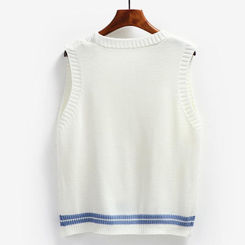 Twist Knitted Vest Women's V-neck Cardigan Spring and Autumn Korean Loose Thick Wool Vest Sleeveless Sweater Jacket