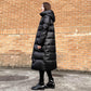 Winter Long Over-the-knee Down Cotton Jacket Solid Color Hooded Casual Cotton Jacket Fashion Slim Women Coat