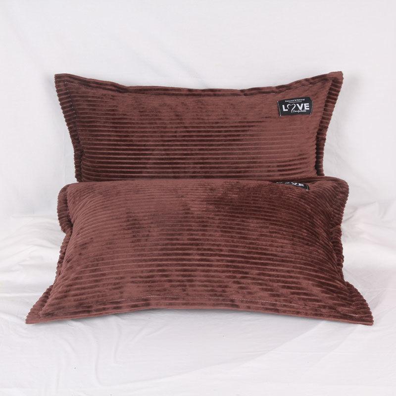 A Pair of Magic Velvet Pillowcases Adult Flannel Warm Pillowcase Plush Pillow Skin Winter Coral Velvet Pillowcase