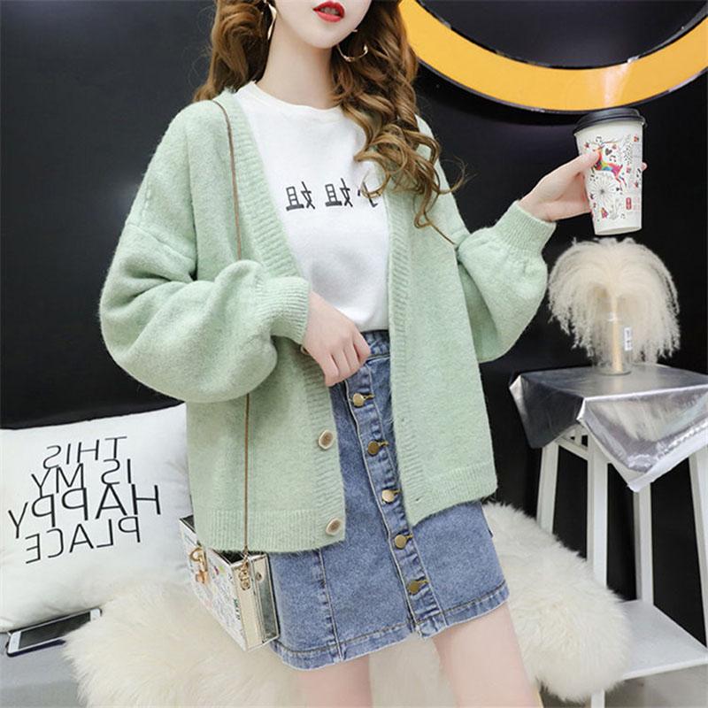Short Knit Cardigan Jacket Spring and Autumn Sweet Style Jacket Loose Casual Sweater