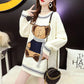 Autumn and Winter Loose Casual Sweater College Style Knit Top Long Sleeve Simple Female Top