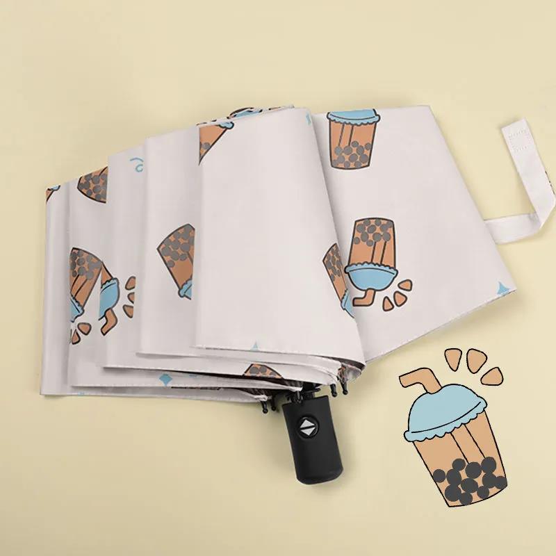 Fully Automatic Sunny Umbrella Dual-use Female Sun Umbrella Sunscreen Anti-ultraviolet Sunshade Folding Student High Value