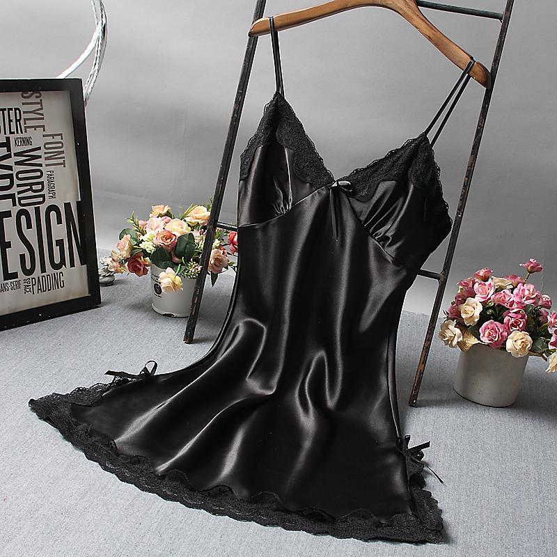 Sexy Pajamas Female Summer Sling Nightdress Within Temptation Tracksuit Silk Thin