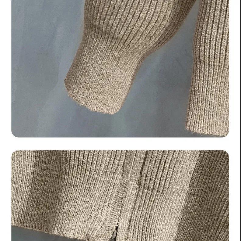 Autumn Men's Casual Stitching Knitted Cardigan Jacket Men's Fashion Korean Version of The V-neck Big Pocket Sweater