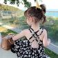 Children Dress Spring Summer Sling Kids Clothing  Baby Girls Clothing Broken Flowers Sleeveless Dress Girl