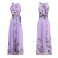 Bohemia Women Floral Spaghetti Strap Dress Long Maxi Dress Beach Party Dress