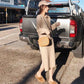 Autumn  Winter Thick Korean Mid-length Sweater Women Over The Knee Knit Sweater Dress Versatile Hooded Base Skirt