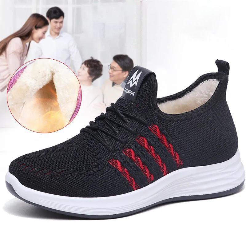 Winter Plus Velvet Warm Sports Casual Shoes Korean Version of All-match Flat Shoes Running Shoes