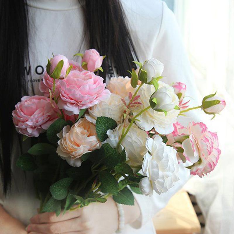 Simulation Peony Flower Home Living Room Decoration Dried Flowers Artificial Flowers Silk Flower Ornaments