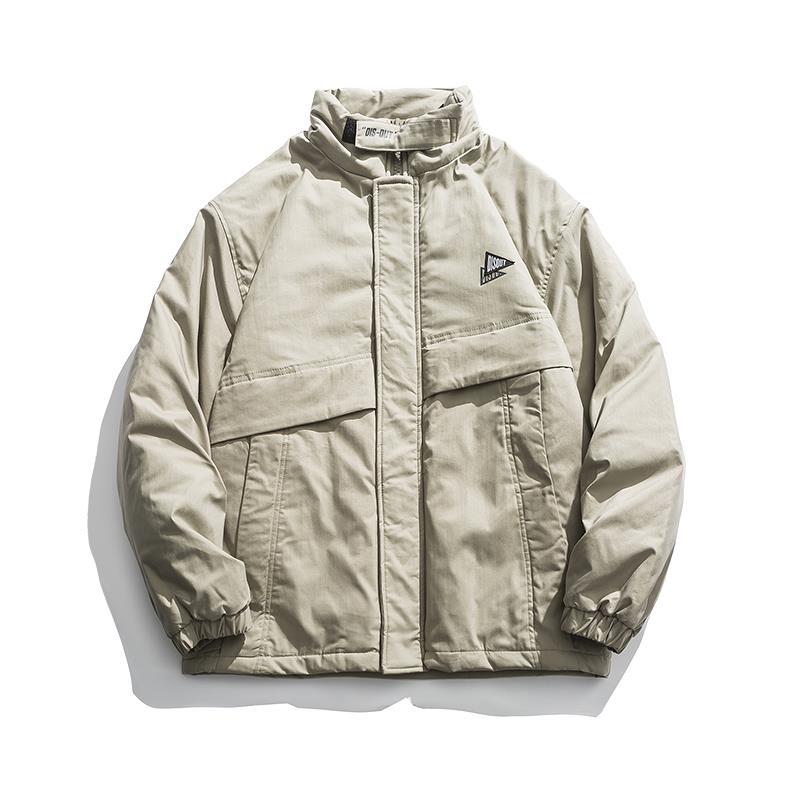 Winter Stand-up Collar Work Clothes Cotton Coat Men's Loose American Trendy Brand Casual Cotton Coat All-match Jacket Men's Warm Padded Jacket