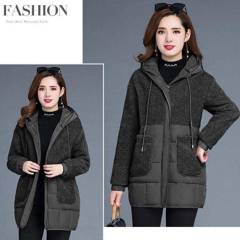Winter Short Down Coat Imitation Lamb Wool Loose Casual Jacket Fashion Simple Women's Cotton Coat