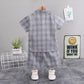 Boys Small Suit Three-piece Summer New Short-sleeved Suit Baby Handsome Shorts British Style Sub-suit Tide