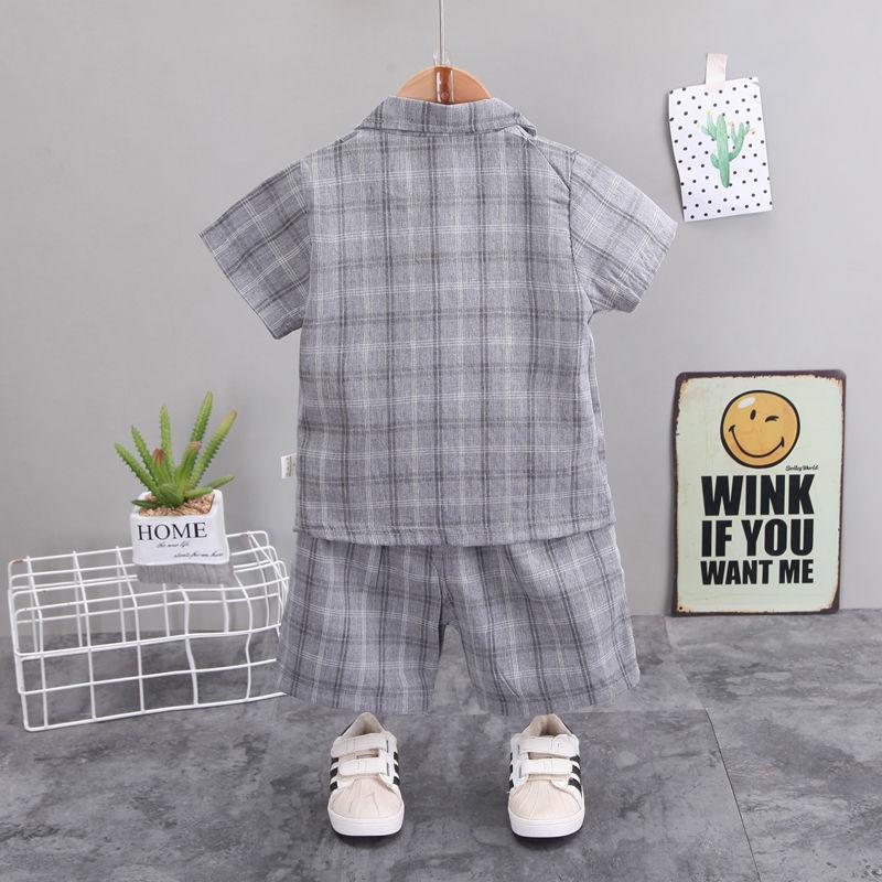 Boys Small Suit Three-piece Summer New Short-sleeved Suit Baby Handsome Shorts British Style Sub-suit Tide