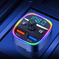 Colorful Lighting Car MP3 Player Car Bluetooth Receiver Dual USB Port Fast Charger Multi-function Charging Tool Car Supplies