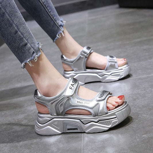 Dad Sandals Female Summer Students Korean Version of The Wild Wear 2020 Net Red Sports Casual Beach Shoes Ins