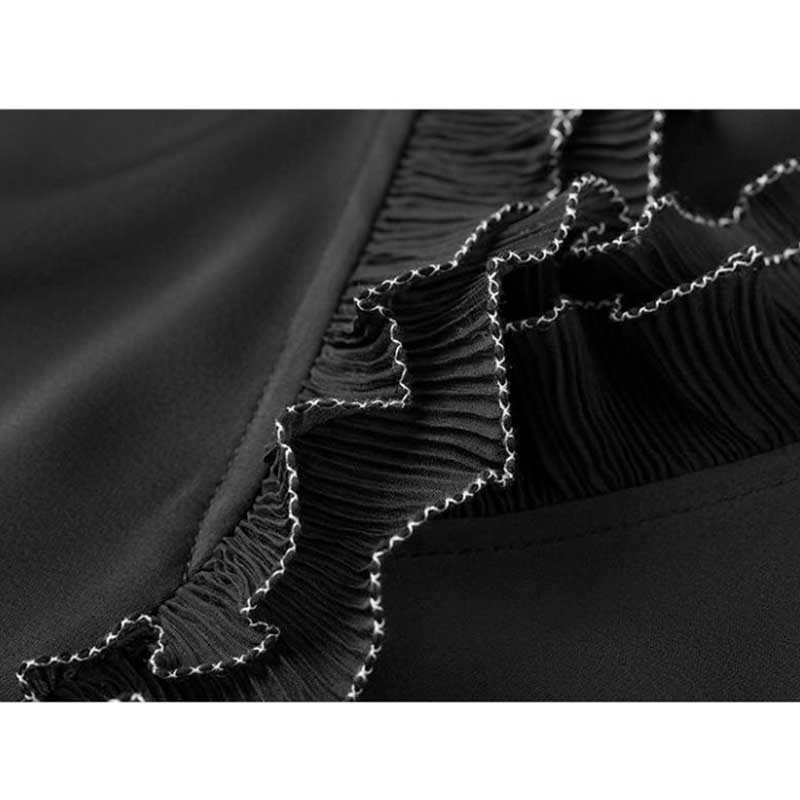 Spring Office Lady Long Sleeve Pullovers Lace Ruffles Chiffon Shirts Women's Clothing Vintage Elegant Blouse 4XL