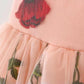 Girls Summer Mesh Dress 0-5 Years Old Baby Girl Sweet Princess Skirt Round Neck Sleeveless Tutu Skirt Rose Decoration
