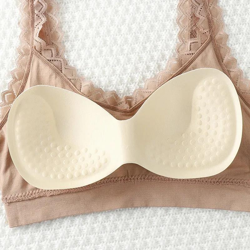 Korean version of the lace camisole without steel ring without buckle one-piece tube top wrap chest gather beauty back skin-friendly bra