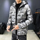 Winter Down Padded Jacket Men's Short Padded Jacket Young and Middle-aged Korean Trend Bright Leather Padded Jacket