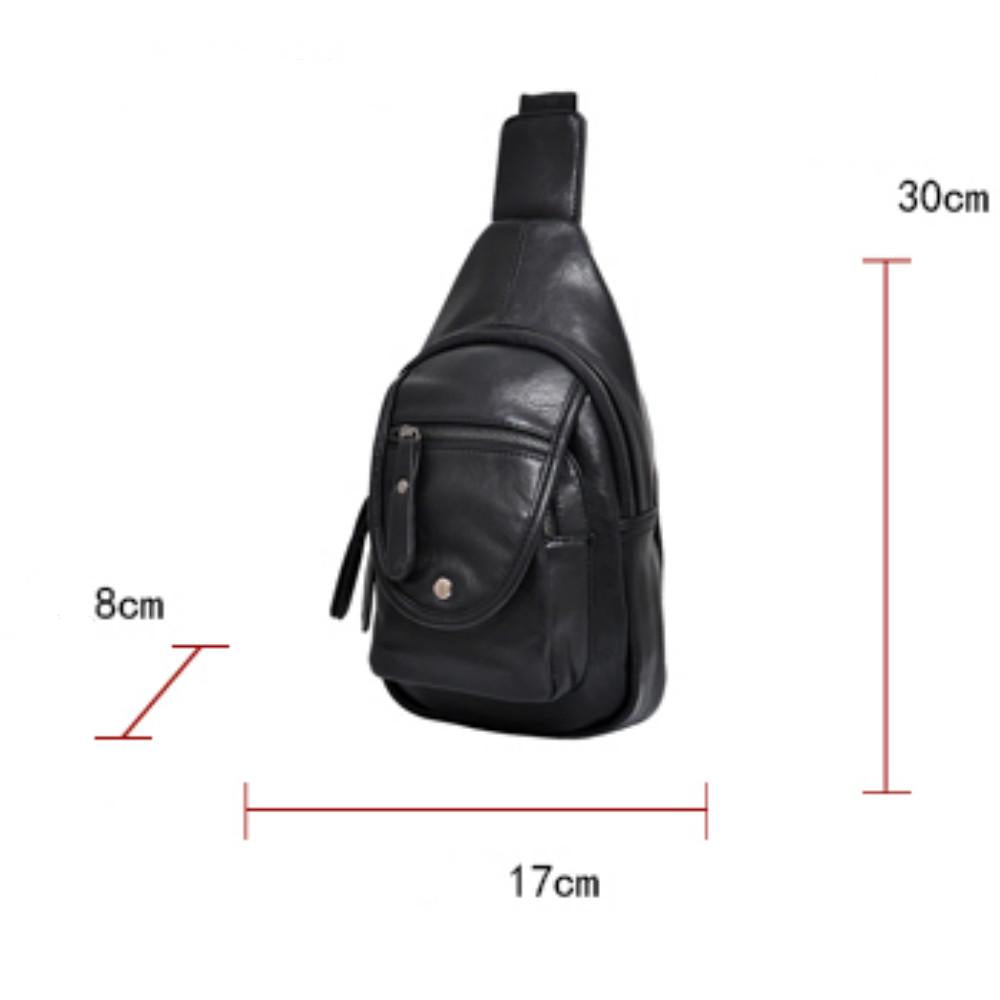 Casual Chest Bag Men Black Large Capacity Multi-pocket Crossbody Outdoor Sports Shoulder Bag