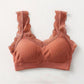 Women's Sexy Lace Wrapped Chest  Push Up Bra Top Beautiful Back Underwear Tube Top Wear Anti-glare Sports Underwear No Steel Ring Gather Chest