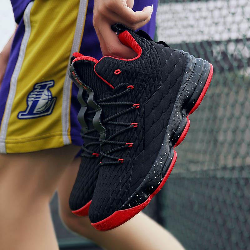 Size 36-45 Couples Sneakers Men Basketball Shoes Shockproof Wear-resistant Breathable Running Shoes