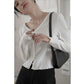 Autumn Korean Cardigan Top V-neck Knit Jacket Short Long Sleeve Striped Young Women Sweater