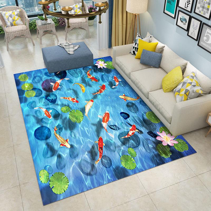 Modern 3D Carpet Bedroom Bedside Living Room Sofa Carpet Entrance Hall Door Mat Floor Mat Bedroom Kitchen Non-slip Mat